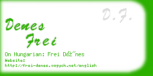 denes frei business card